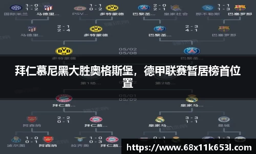 拜仁慕尼黑大胜奥格斯堡，德甲联赛暂居榜首位置